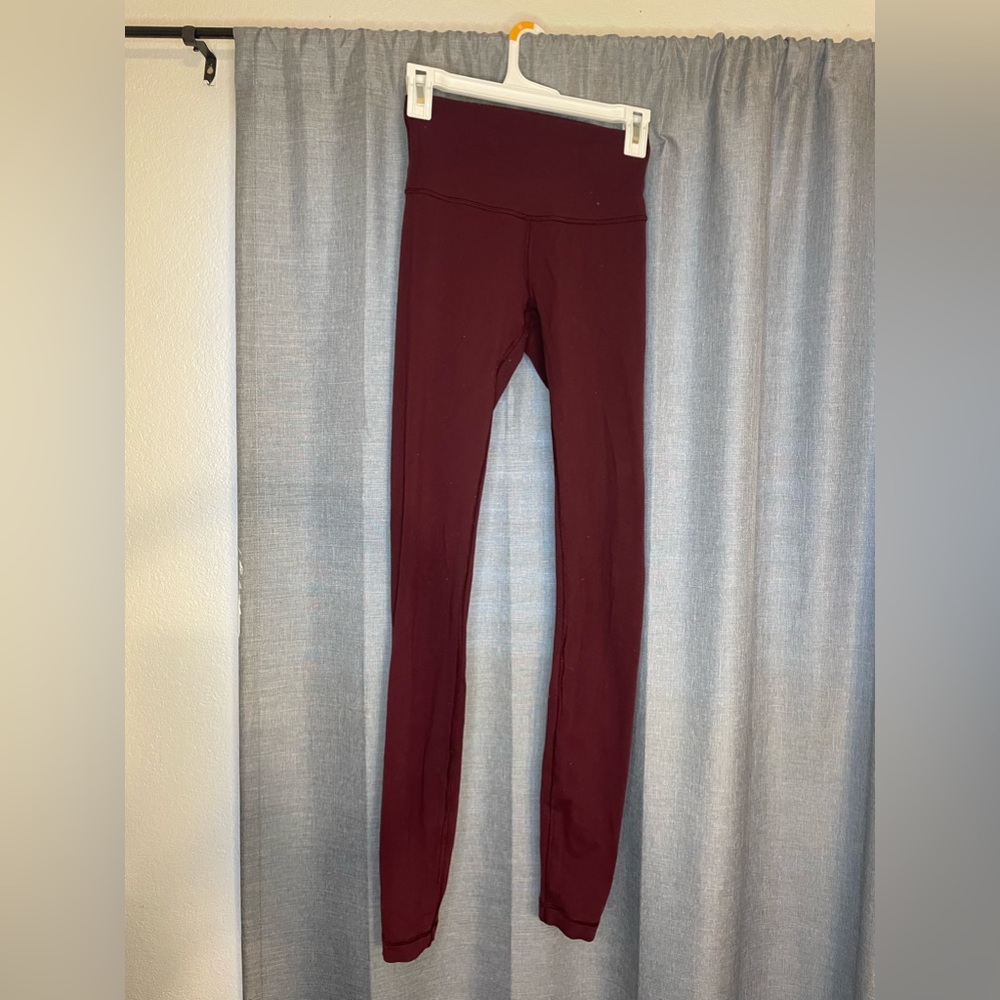 Maroon lululemon leggings